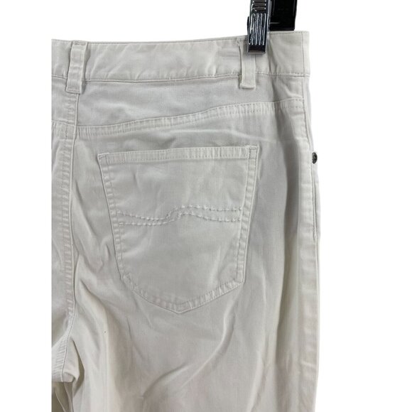 Talbots Women's White Stretch Crop Chino Pants Jeans Summer Size 6 - Picture 5 of 14